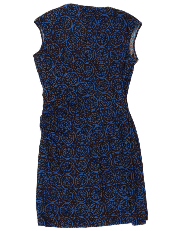 RALPH LAUREN Vestido sin mangas para mujer US 12 grande azul floral