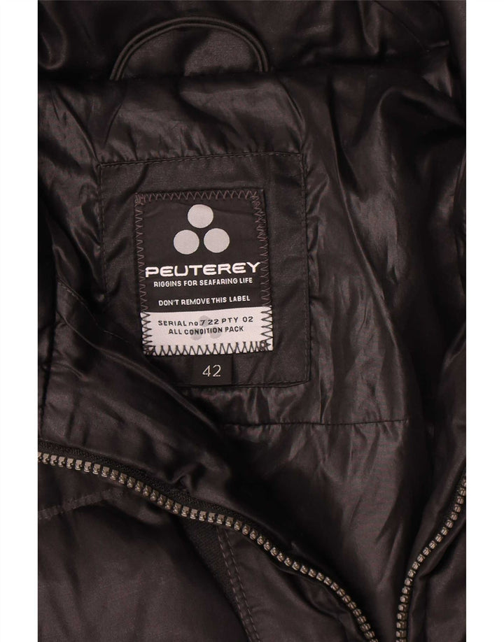 PEUTEREY Chaqueta Acolchada Mujer IT 42 Mediana Algodón Negro