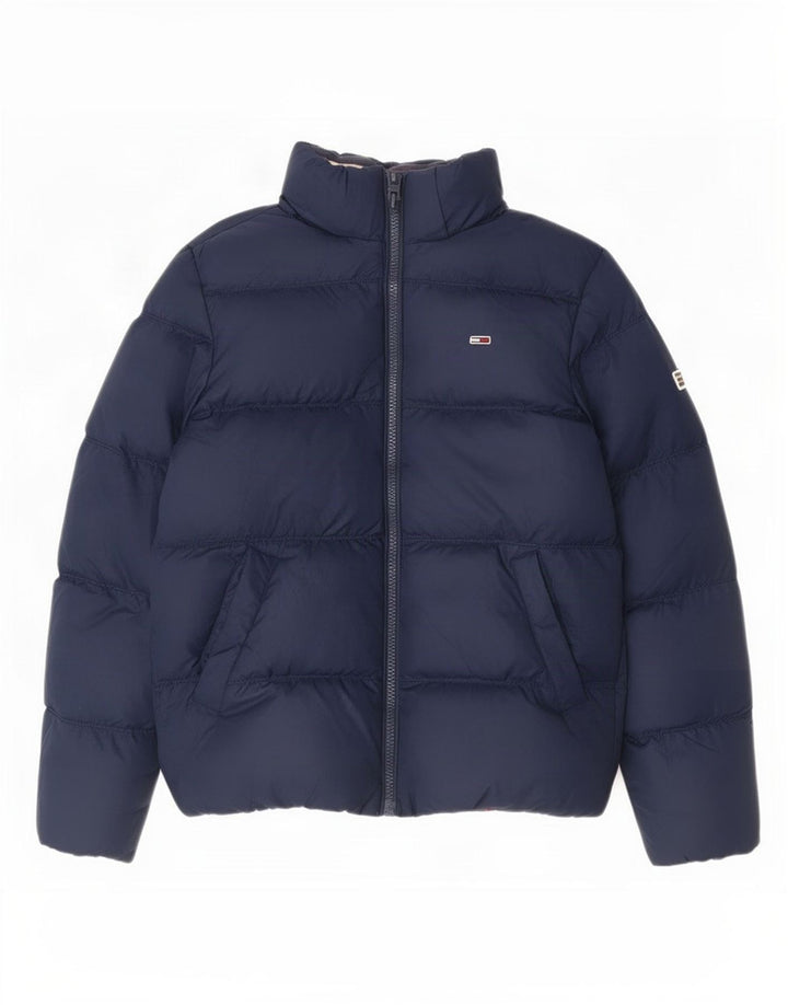 Tommy Hilfiger Chaqueta acolchada para hombre UK 36 Small Poliéster azul marino