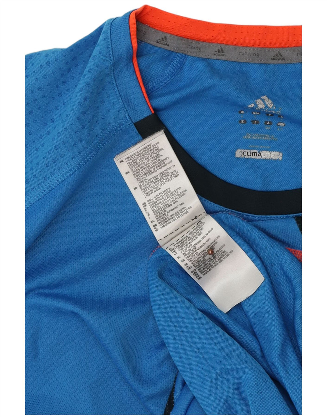 ADIDAS Camiseta Climalite para hombre Top poliéster azul grande