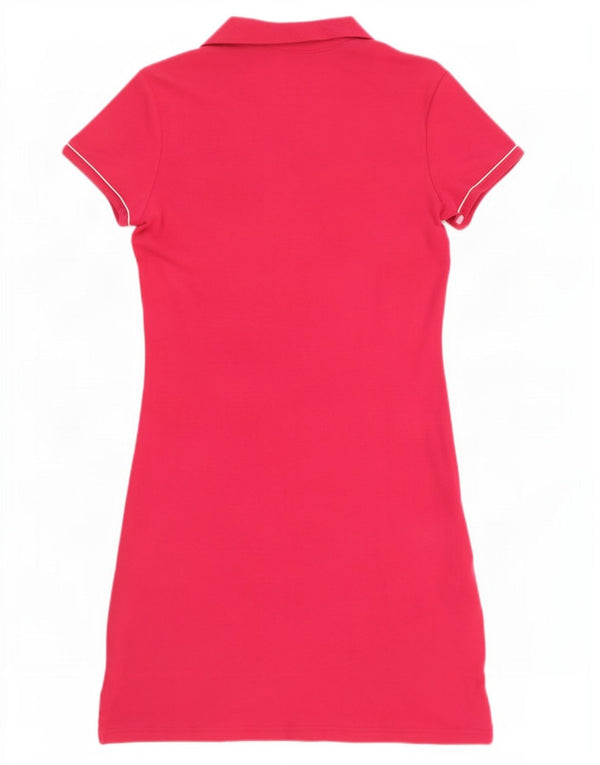 Tommy Hilfiger Vestido Polo para Mujer UK 12 Algodón Rosa Medio