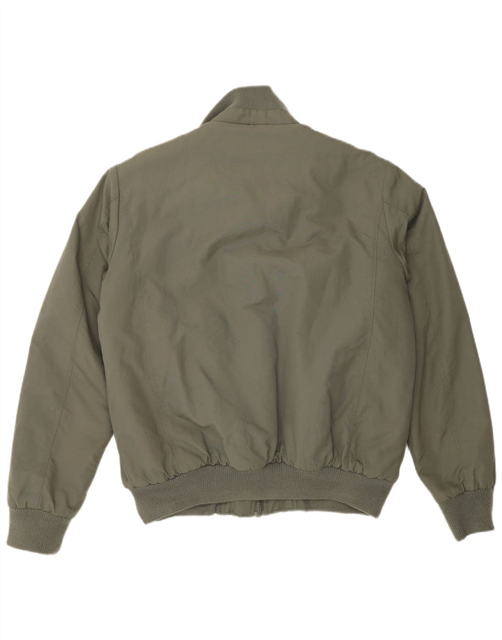 Kappa Chaqueta Bomber Sherpa para Hombre UK 38 Medium Caqui Nylon