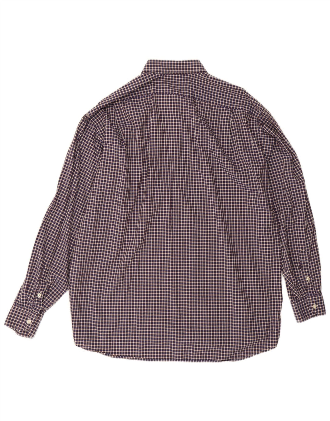 Camisa Lacoste para hombre talla 42 algodón a cuadros azul marino grande