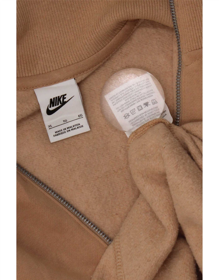 Nike Hombre Zip Neck Sudadera Jumper XL Marrón Algodón