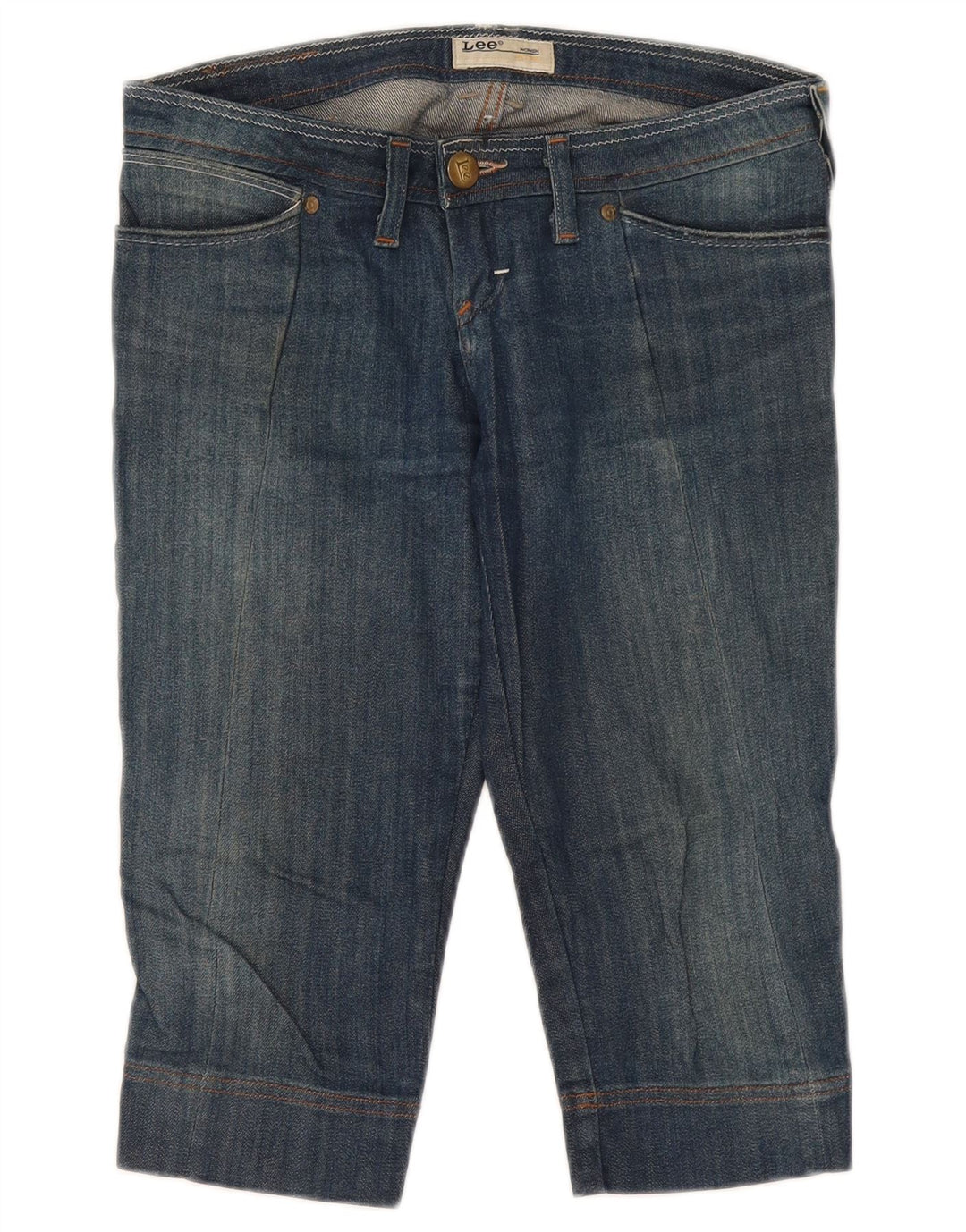 Vaqueros Capri Crystal Mujer Lee W27 L17 Algodón Azul