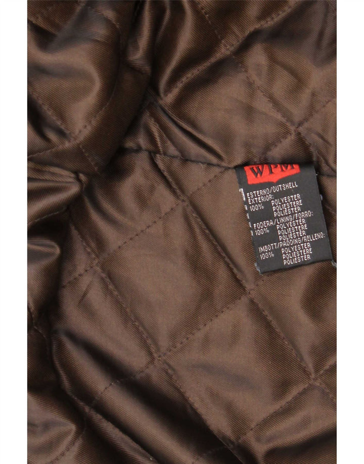 WPM Chaqueta Parka con Capucha para Hombre UK 44 2XL Marrón Poliéster