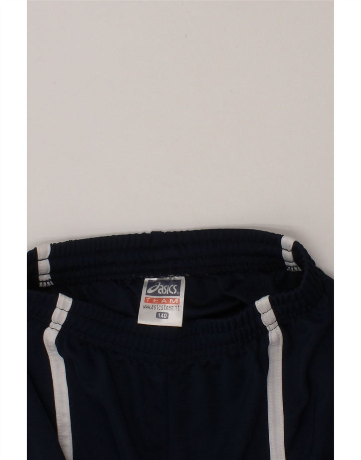 ASICS Boys Sport Shorts 9-10 Years Navy Blue Vintage Asics and Second-Hand Asics from Messina Hembry 