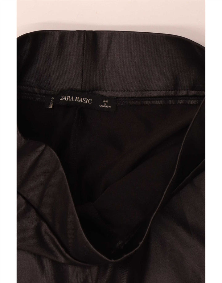 Zara Mujer Leggings Reino Unido 8 Pequeño Negro
