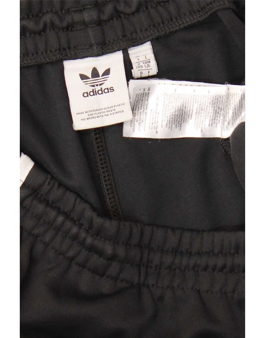 Adidas Hombre Pantalones De Chándal Joggers Grande Negro Poliéster