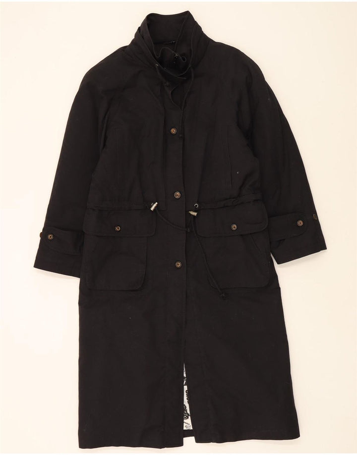SCOTT Womens Overcoat UK 10 Small Black Vintage Scott and Second-Hand Scott from Messina Hembry 