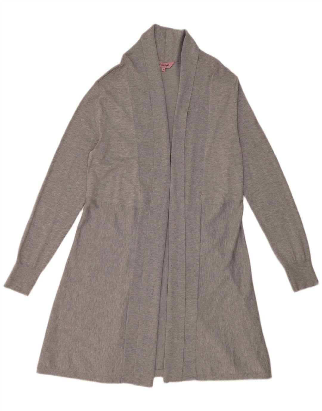 Phase Eight Suéter tipo cárdigan abierto largo para mujer UK 44 Viscosa gris medio