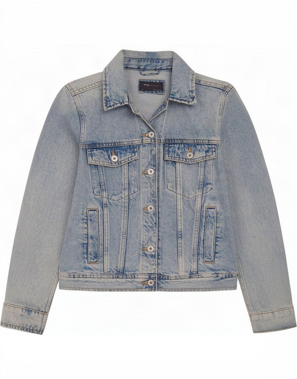 Marks & Spencer Chaqueta vaquera para mujer UK 44 Algodón azul medio