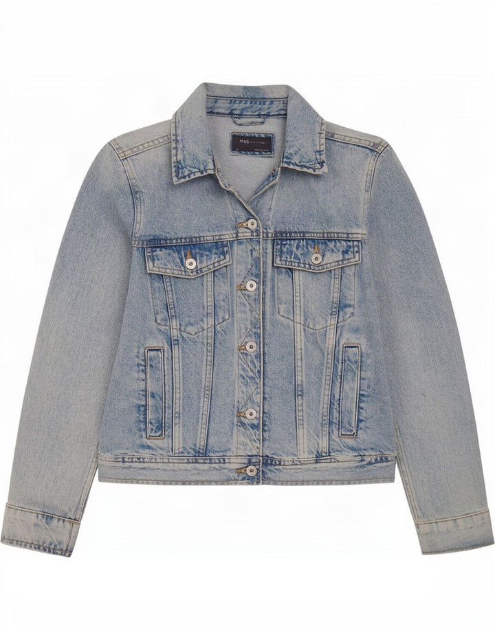 Marks & Spencer Chaqueta vaquera para mujer UK 44 Algodón azul medio