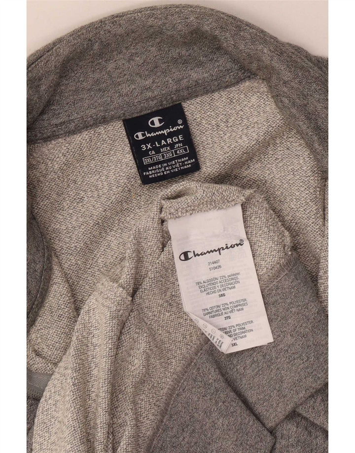 Champion Chaqueta de chándal para hombre 3XL Algodón moteado gris