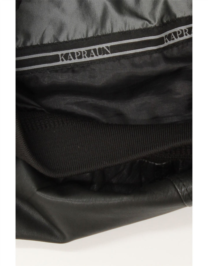 KAPRAUN Chaqueta de cuero para hombre UK 40 Large Black