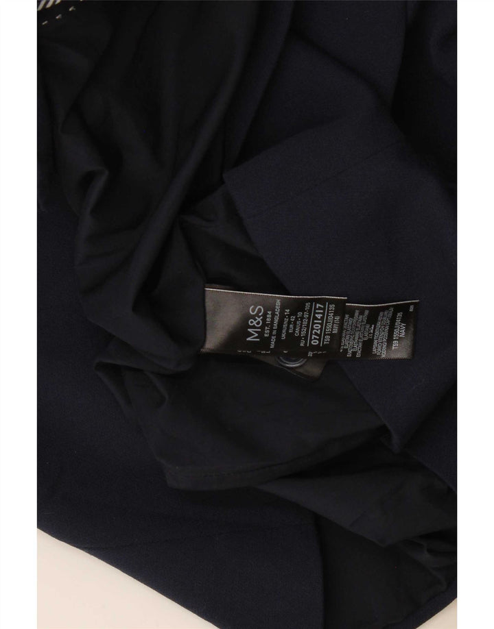 Marks & Spencer Chaqueta Blazer de 2 Botones para Mujer UK 44 Grande Azul Marino