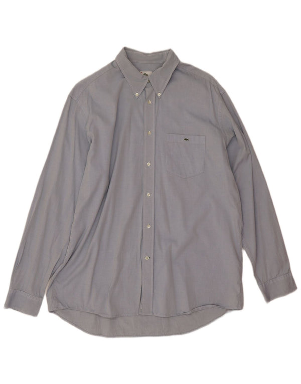Camisa Lacoste Hombre Talla 44 XL Algodón Azul