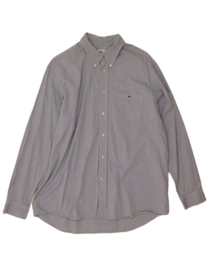 Camisa Lacoste Hombre Talla 44 XL Algodón Azul
