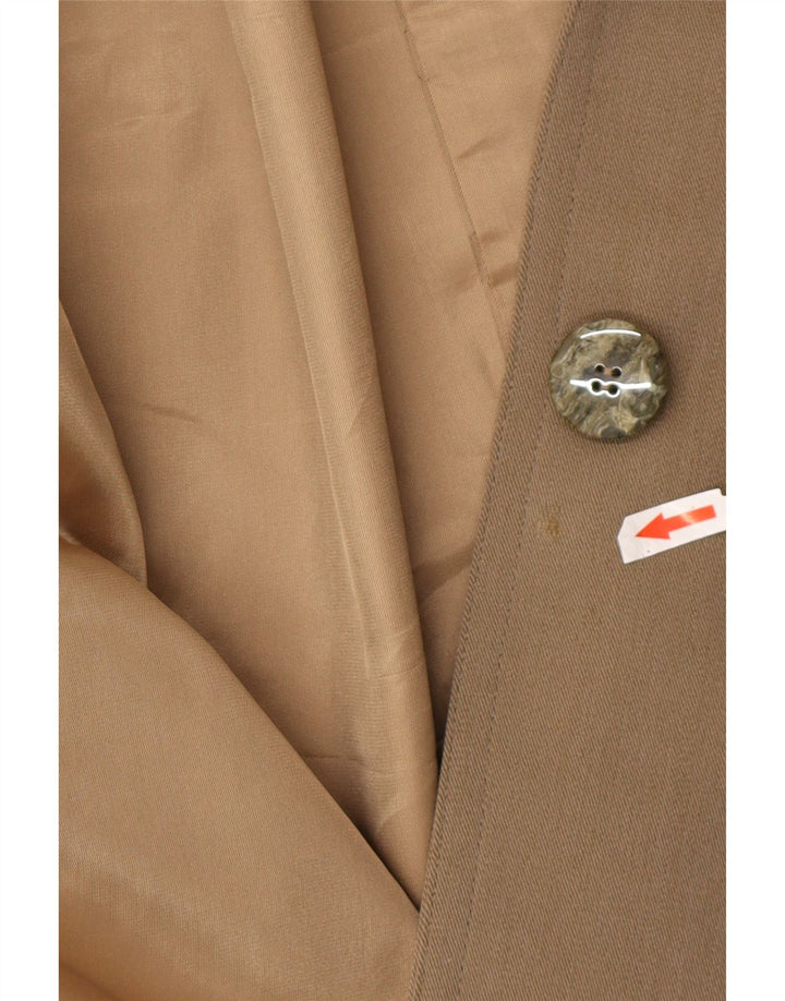 Vintage mujer abrigo de gran tamaño Reino Unido 18 XL Marrón