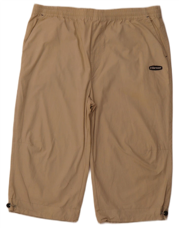 ELLESSE Bermudas deportivas para hombre, talla grande, algodón beige