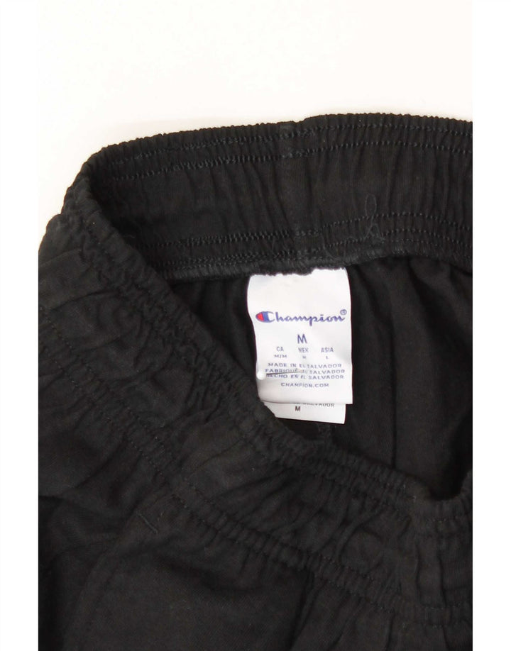 Champion Pantalones De Chándal Gráfico Joggers De Algodón Negro Mediano Hombre
