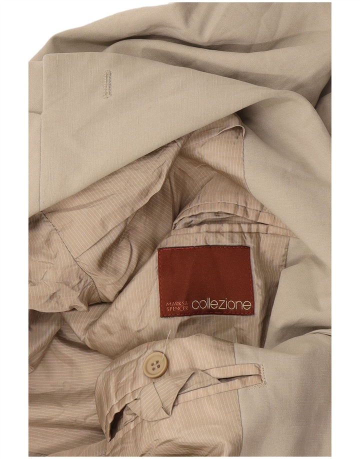 Marks & Spencer Chaqueta tipo blazer de 3 botones para hombre UK 38 Medium Beige