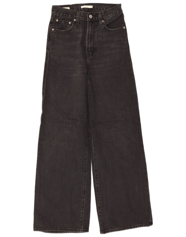 Levi's Vaqueros de pierna ancha y cintura alta Ribcage para mujer W25 L30 Algodón negro