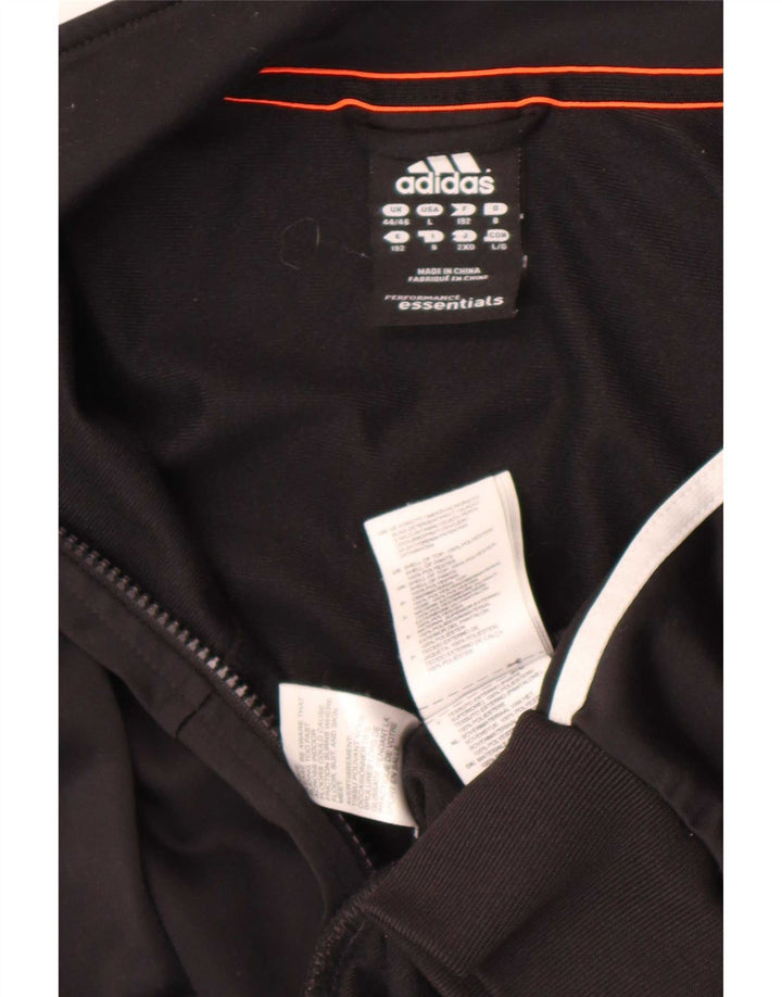 Adidas Mens Climalite Chándal Top Chaqueta UK 44/46 Grande Negro Poliéster