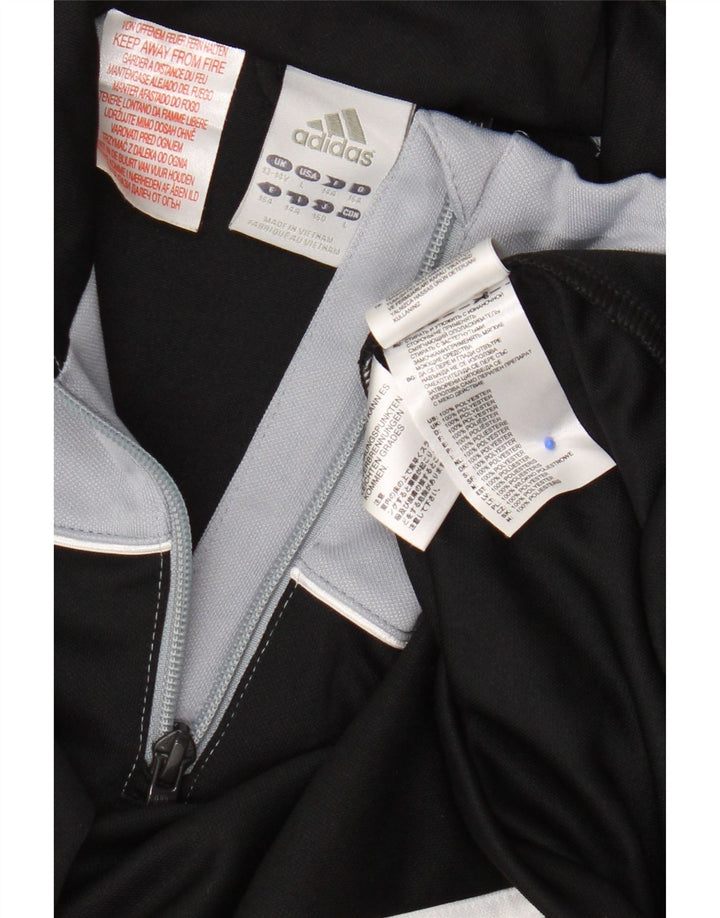 Adidas Chicos Climalite Jersey Chándal Top 13-14 Años Negro Colorblock