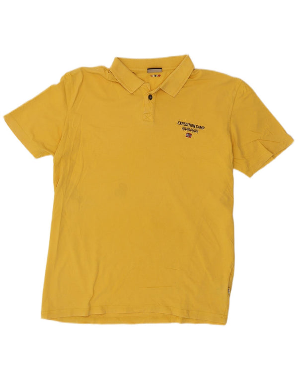Napapijri Polo Geographic Hombre XL Amarillo Algodón