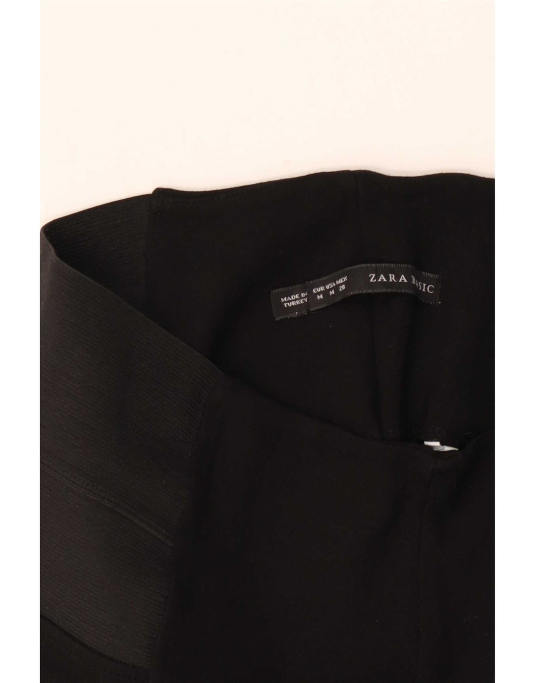 Zara Mujer Leggings Crop Mediano Negro