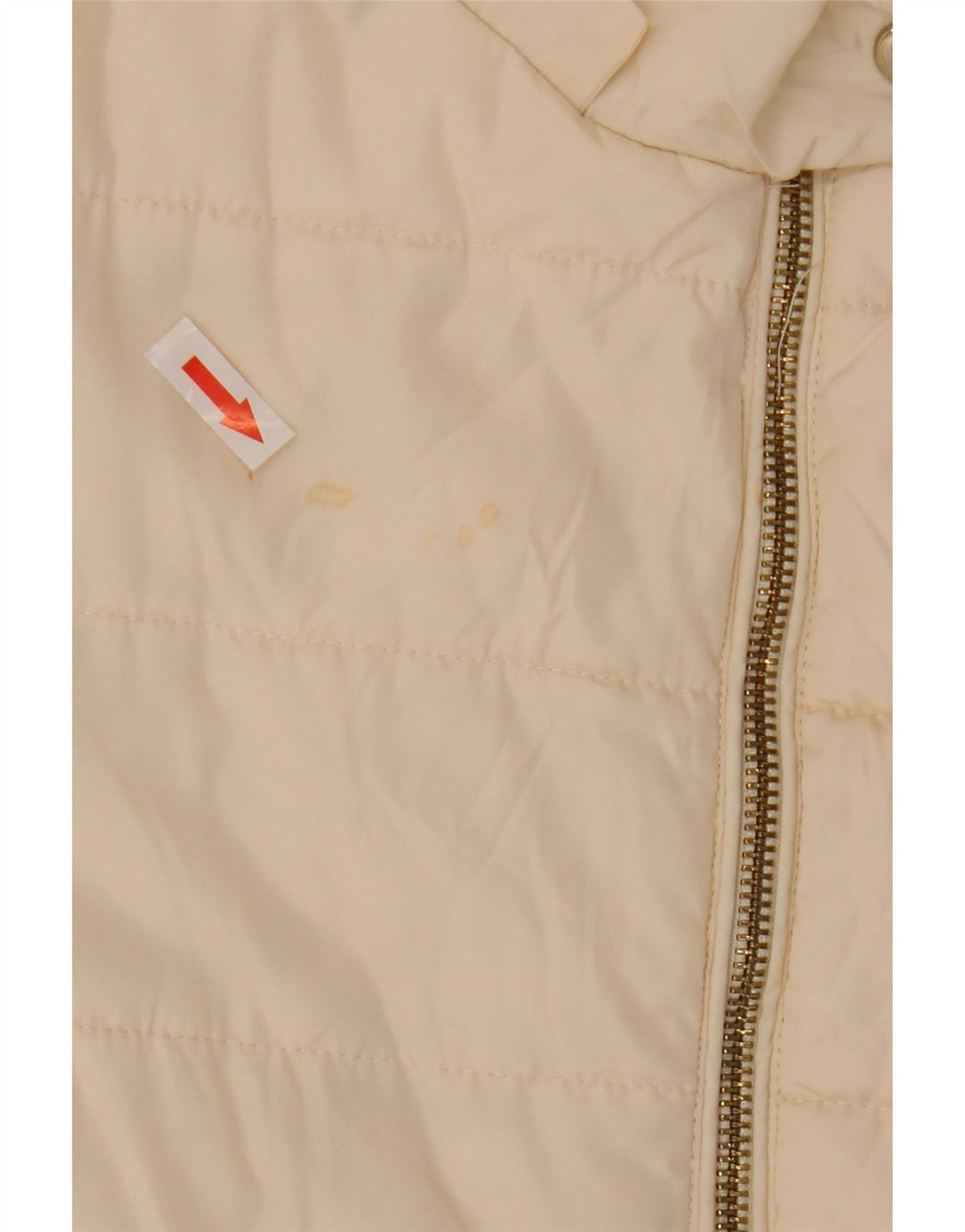 Zara Mujer Chaqueta Acolchada Extragrande UK 10 Small Poliéster Blanco