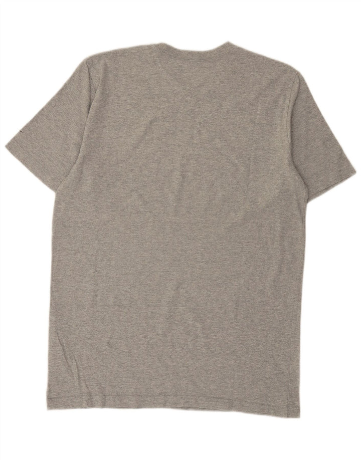 Nike Camiseta gráfica de ajuste regular para hombre Top grande de algodón gris