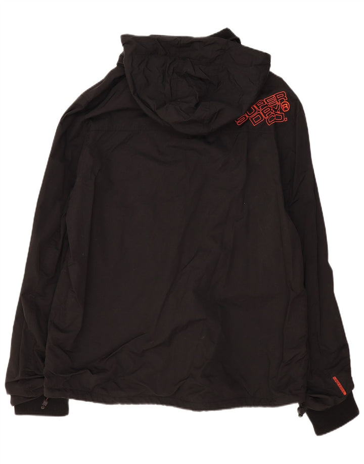 SUPERDRY Chaqueta cortavientos con capucha para hombre ES 46 3XL Negro
