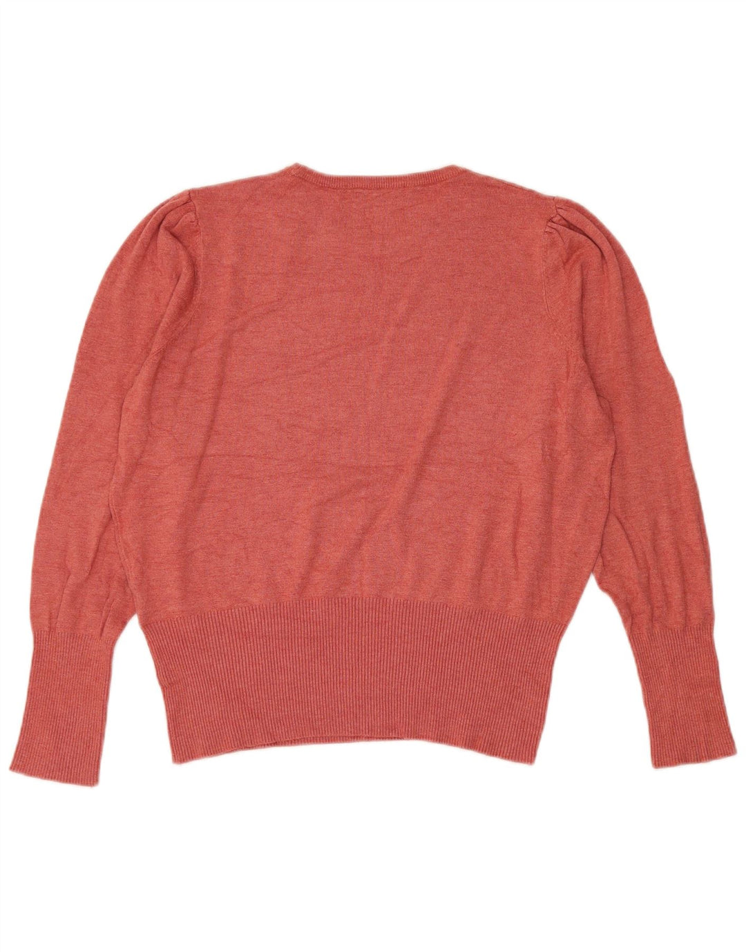 Marks & Spencer Suéter Corto con Cuello Redondo para Mujer UK 46 Grande Rojo