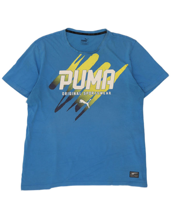 Puma Camiseta gráfica para hombre Top 2XL Azul