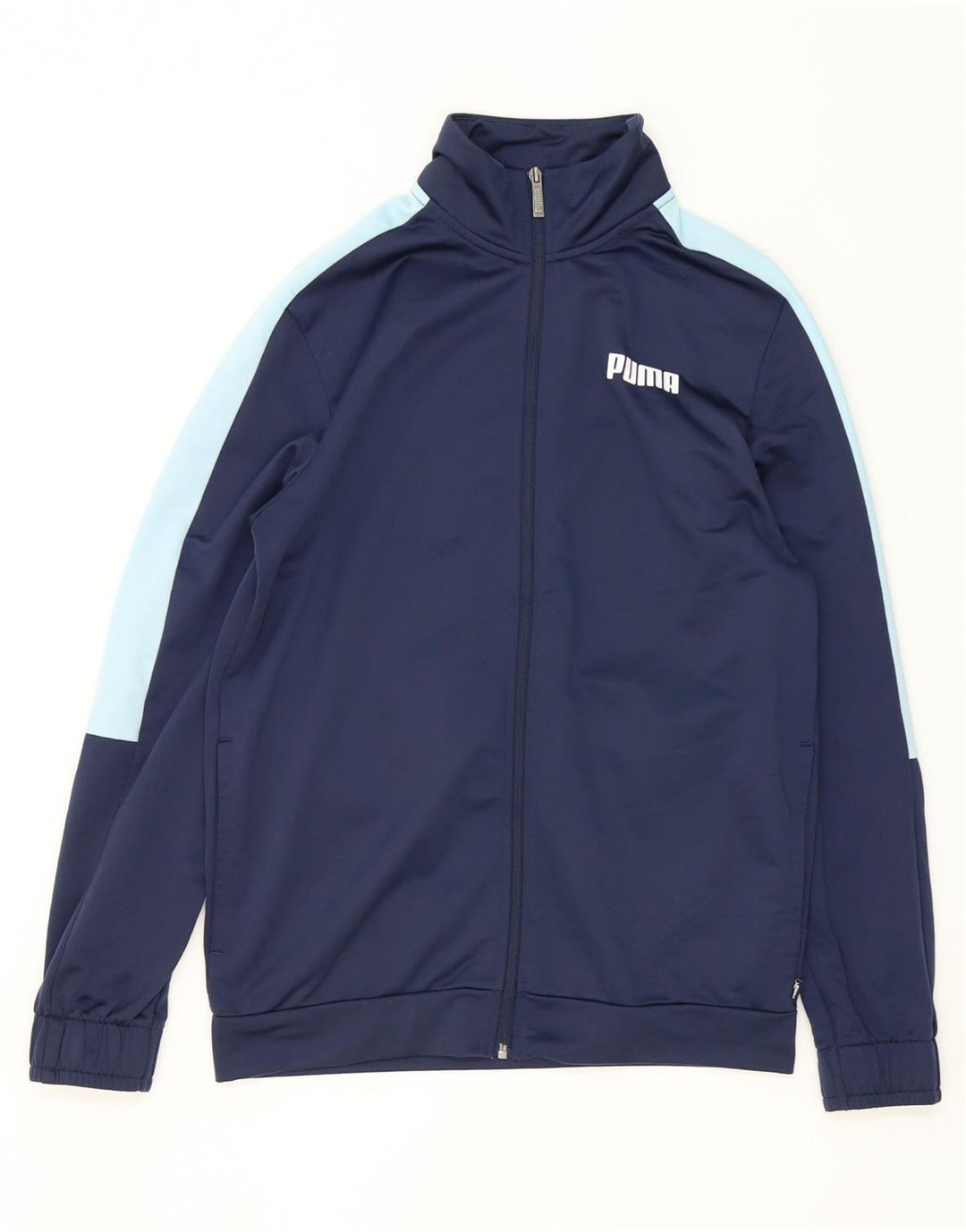Puma Hombre Chándal Top Chaqueta Pequeña Azul Marino Colorblock Poliéster
