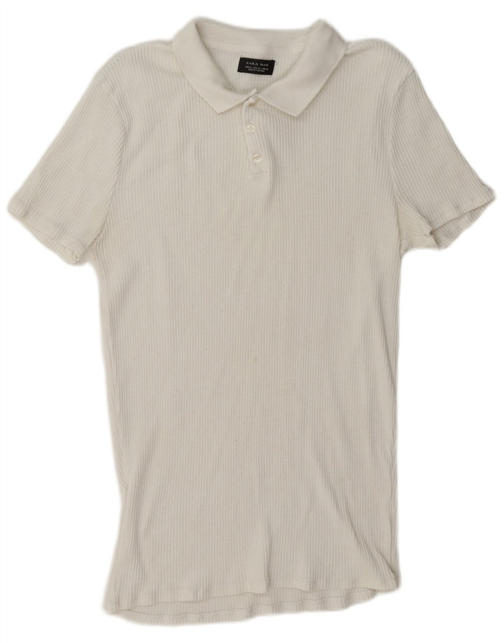 Polo Zara Hombre XL Blanco