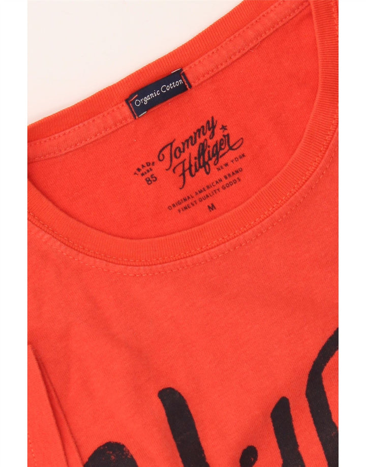 Tommy Hilfiger Camiseta gráfica para hombre Top Naranja mediano