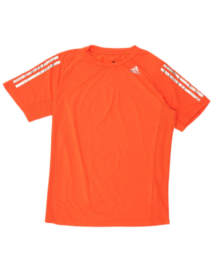 Adidas Mens Climacool Graphic Camiseta Top Pequeño Naranja Poliéster
