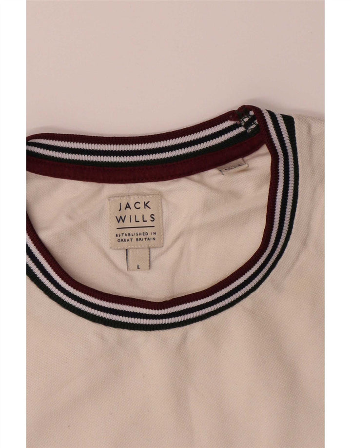 Jack Wills - Camiseta para hombre, talla grande, algodón blanco