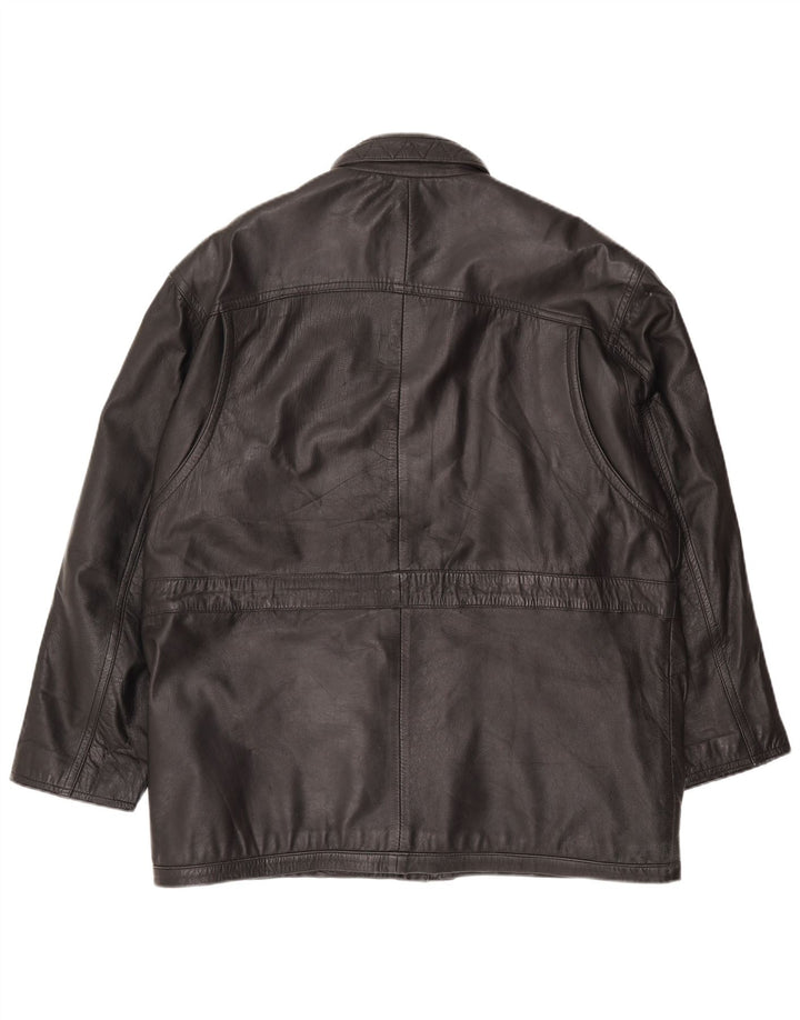 Pointers Chaqueta de cuero para hombre UK 40 Large Cuero negro