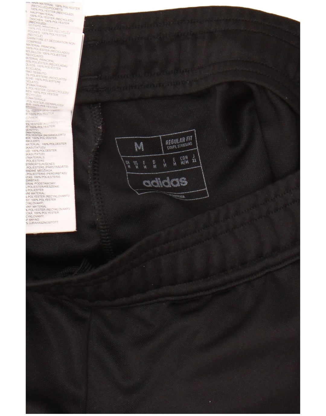 Adidas Pantalones De Chándal De Corte Regular Para Hombre Poliéster Negro Mediano