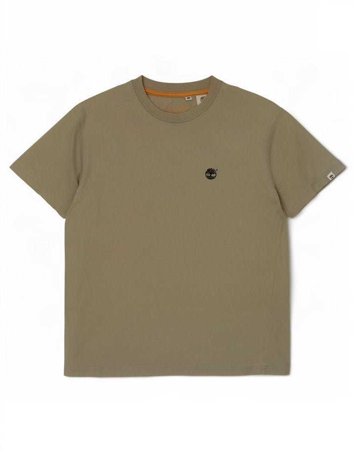 Timberland Camiseta gráfica para hombre Top Small Khaki Cotton