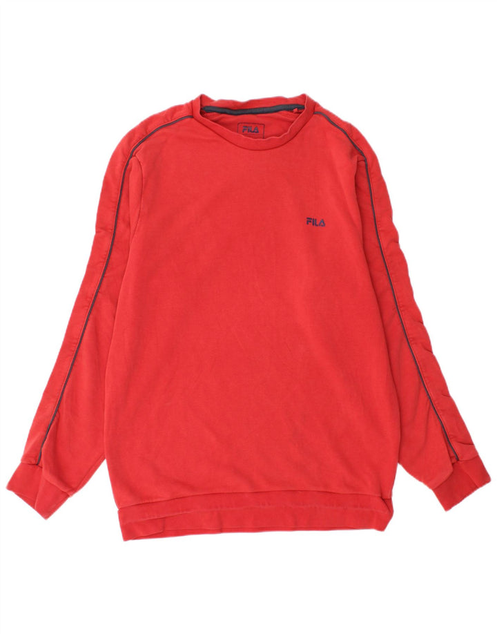 Fila Hombre Sudadera Jumper Grande Poliéster Rojo