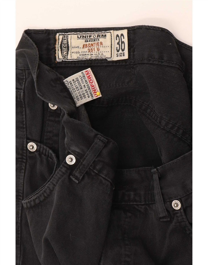 Vaqueros rectos uniformes para hombre W36 L30 Algodón negro