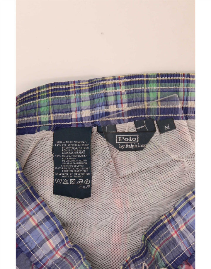 Polo Ralph Lauren Bañador para hombre de algodón a cuadros multicolor mediano