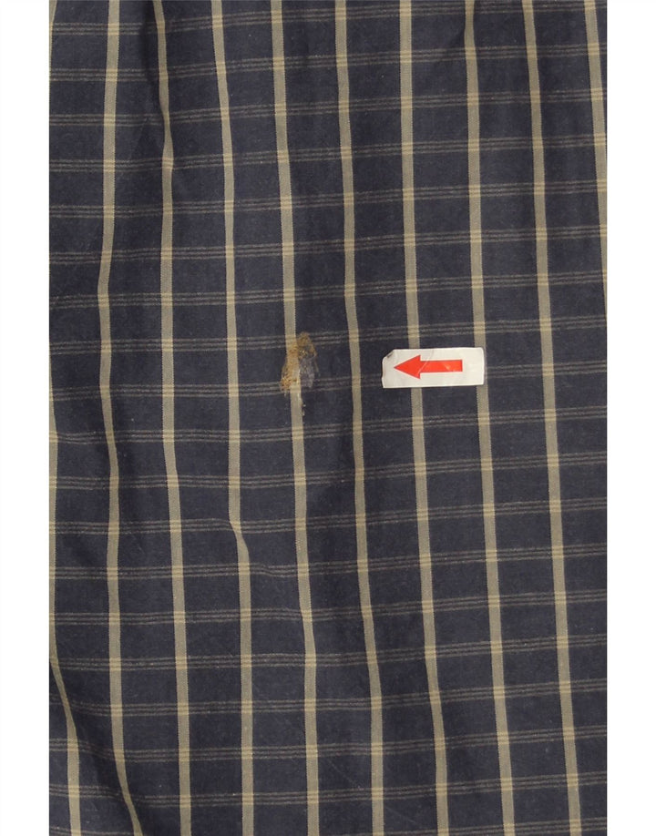 Camisa Dickies Hombre Manga Corta Algodón A Cuadros Azul Marino Mediano