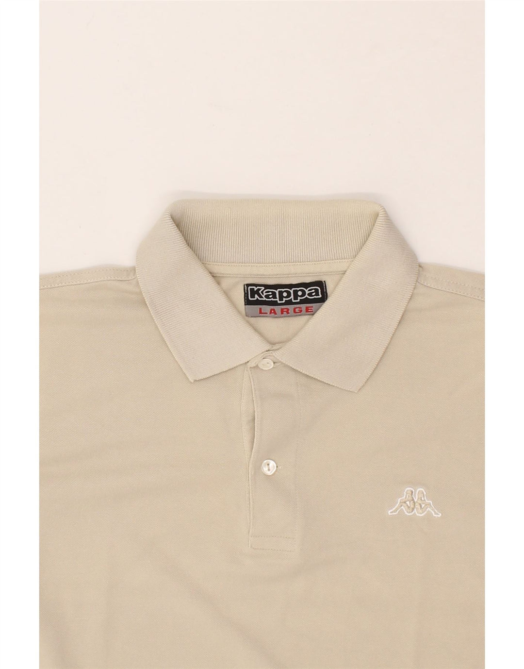 KAPPA Mens Polo Shirt Large Beige Cotton Vintage Kappa and Second-Hand Kappa from Messina Hembry 