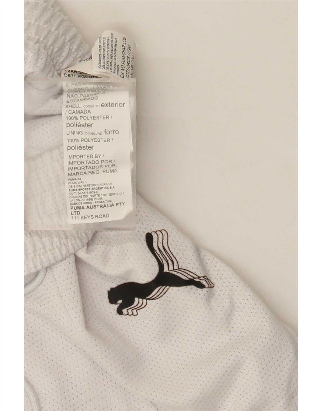 Puma Pantalones cortos deportivos para mujer UK 8 Small White Poliéster